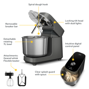 Ooni Halo Pro Spiral Mixer - Charcoal Grey